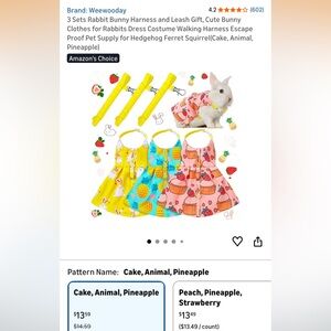 Colorful Rabbit Harness Dress Set